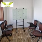 پایه گلس برد (تخته وایت برد شیشه ای) سترگ مدل پاد رنگ مشکی سوپر مات - Image 2